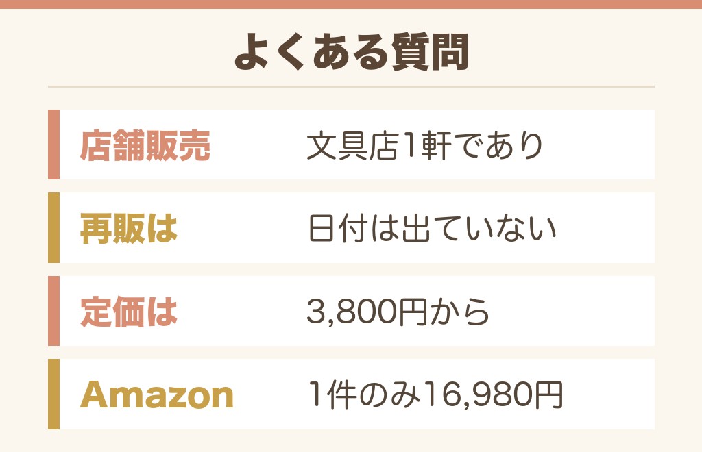 バハギアのペンケースが売ってる場所のよくある質問
