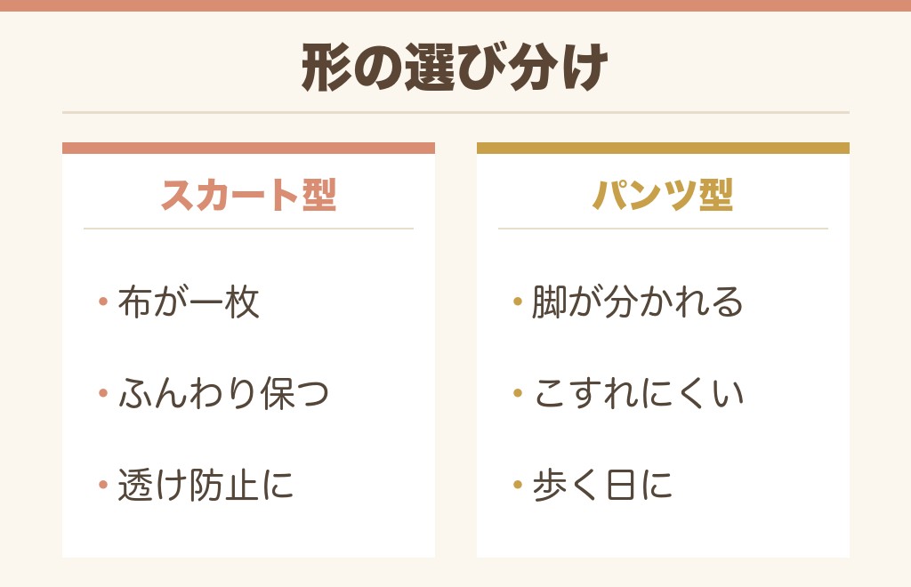 しまむらのペチコートの種類とサイズ・色の選び方