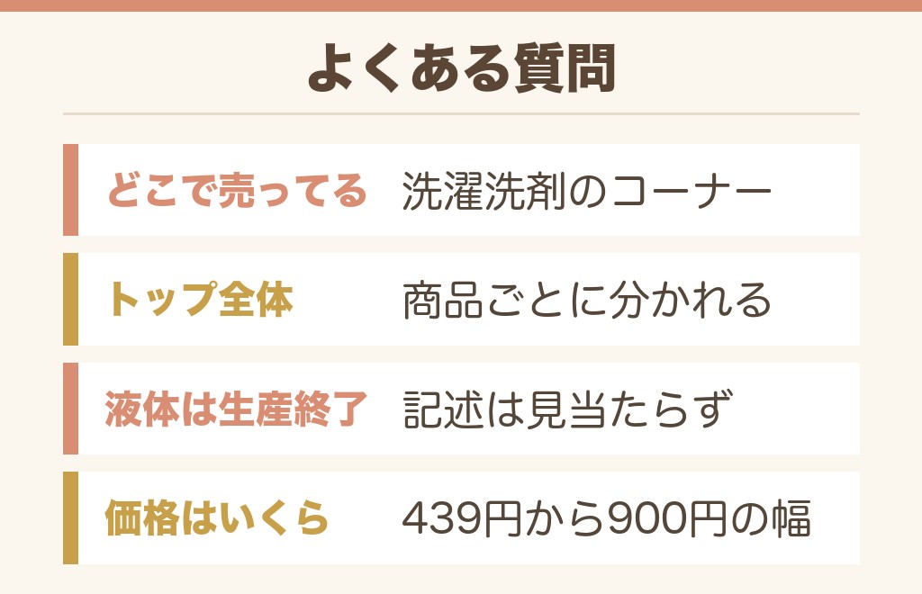 部屋干しトップの粉末のよくある質問