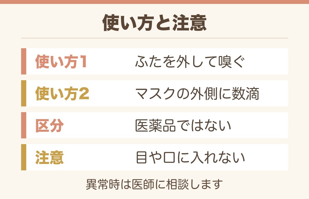 ノーズミントの使い方と注意点