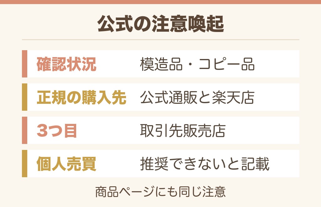 ワククの偽物に注意|公式が出している注意喚起